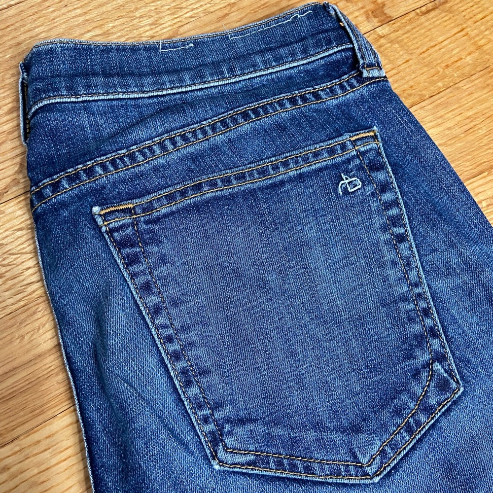 Rag and Bone Dre skinny frayed bottom